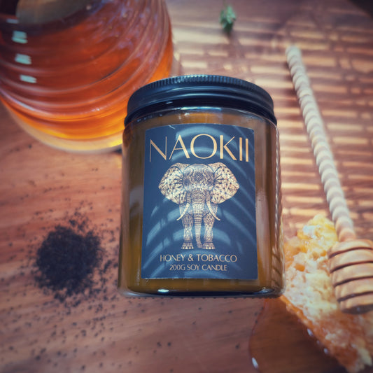 Candle Gift Set | Honey & Tobacco | 200g Soy | Hand-Poured by Naokii