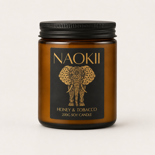 Candle | Honey & Tobacco | 200g Soy | Hand-Poured by Naokii