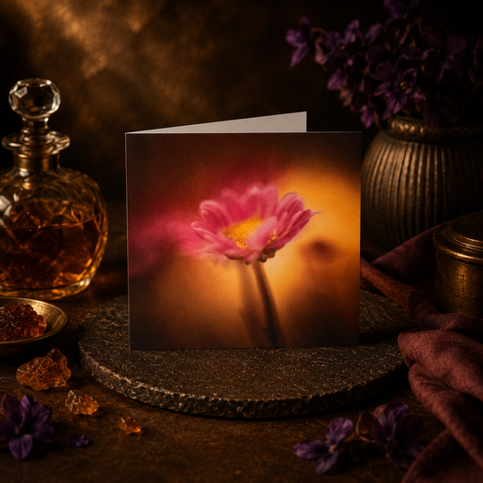 Greetings Card | Amber & Violet | 15x15cm | Blank Inside