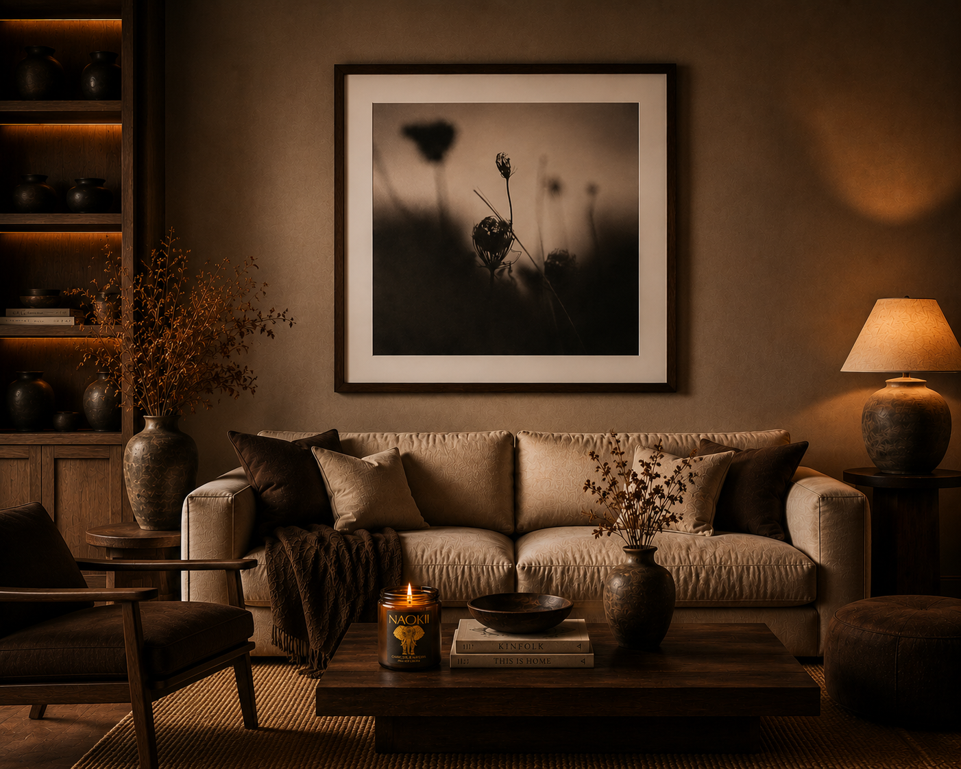 Fine Art Print | Charcoal & Matcha | 50x50cm | Giclée Print