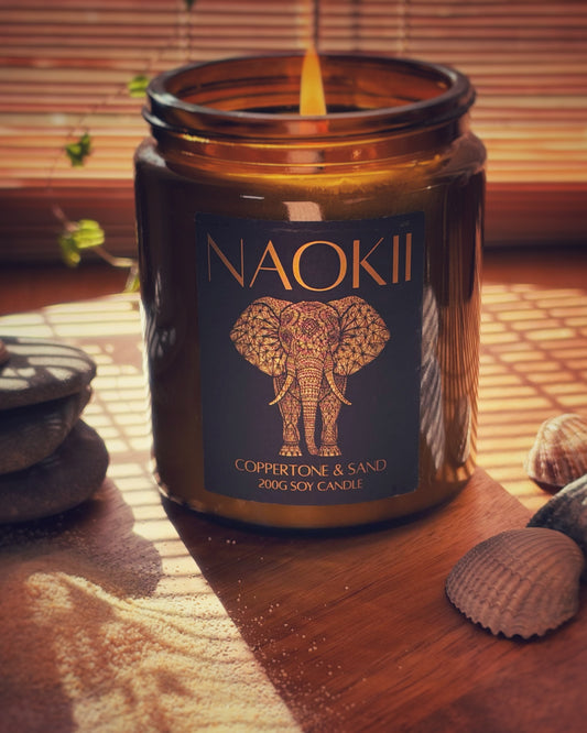 Candle Gift Set | Coppertone & Sand | 200g Soy | Hand-Poured by Naokii