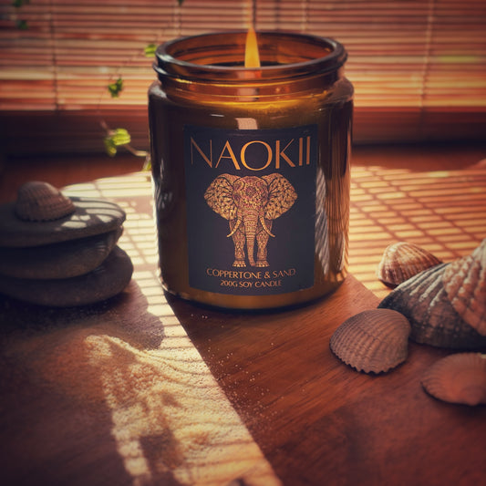Candle Gift Set | Coppertone & Sand | 200g Soy | Hand-Poured by Naokii