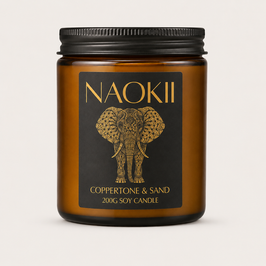 Candle | Coppertone & Sand | 200g Soy | Hand-Poured by Naokii