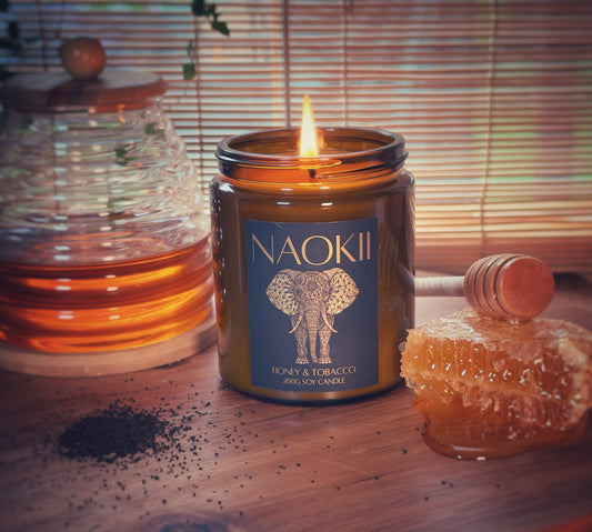 Candle Gift Set | Honey & Tobacco | 200g Soy | Hand-Poured by Naokii