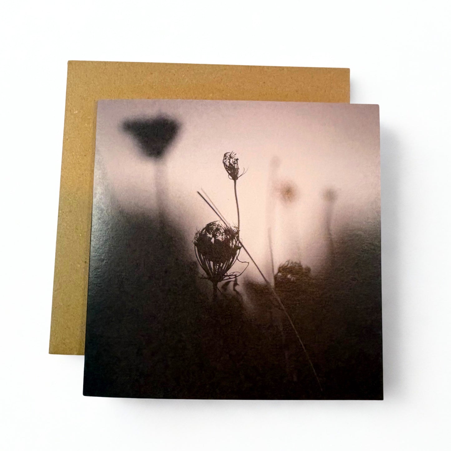 Greetings Card | Charcoal & Matcha | 15x15cm | Blank Inside