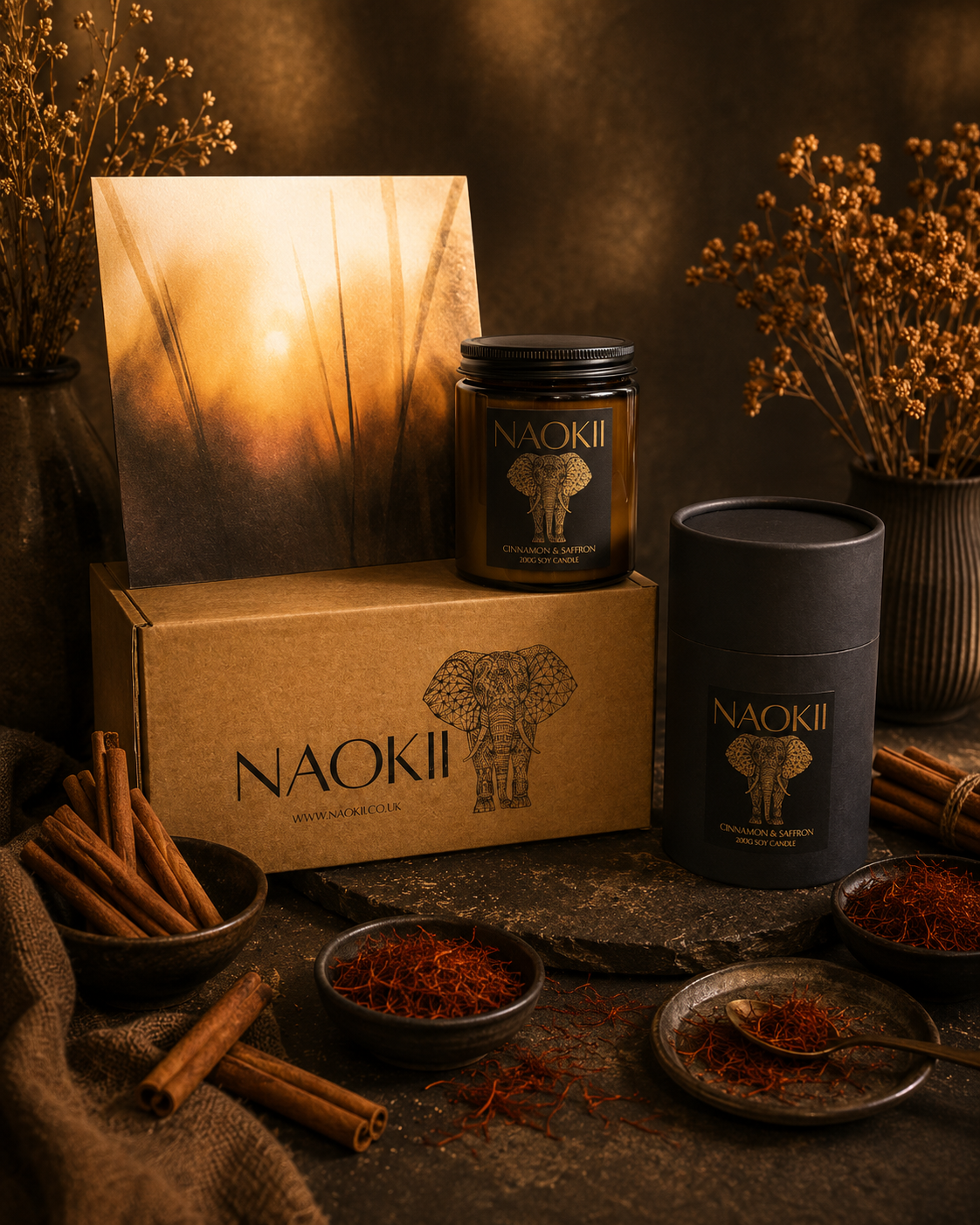 Candle | Cinnamon & Saffron | 200g Soy | Hand-Poured by Naokii