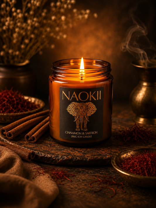 Candle | Cinnamon & Saffron | 200g Soy | Hand-Poured by Naokii