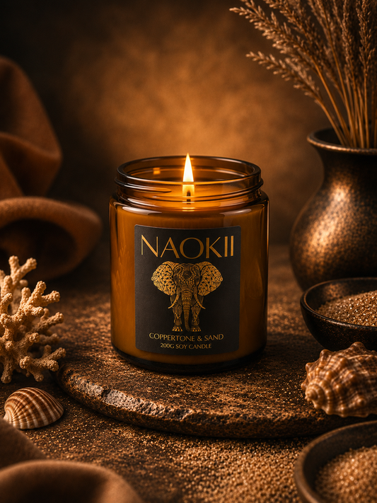 Candle | Coppertone & Sand | 200g Soy | Hand-Poured by Naokii